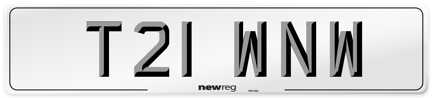 T21 WNW Number Plate from New Reg
